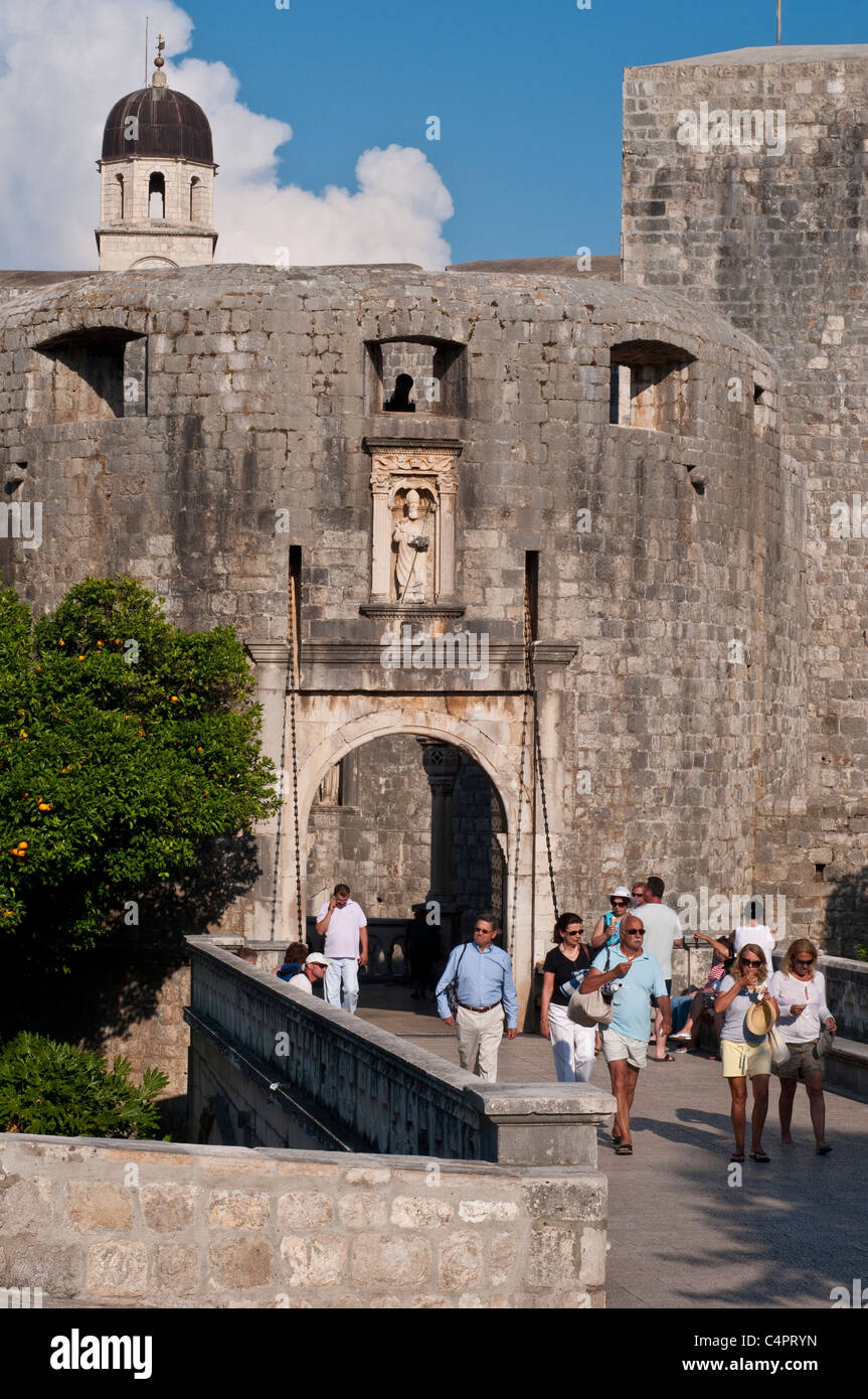 La Puerta Pile, Dubrovnik, Croacia Foto de stock
