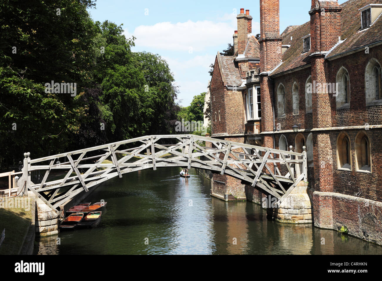 El Puente Matemático Queens College de Cambridge Inglaterra Foto de stock