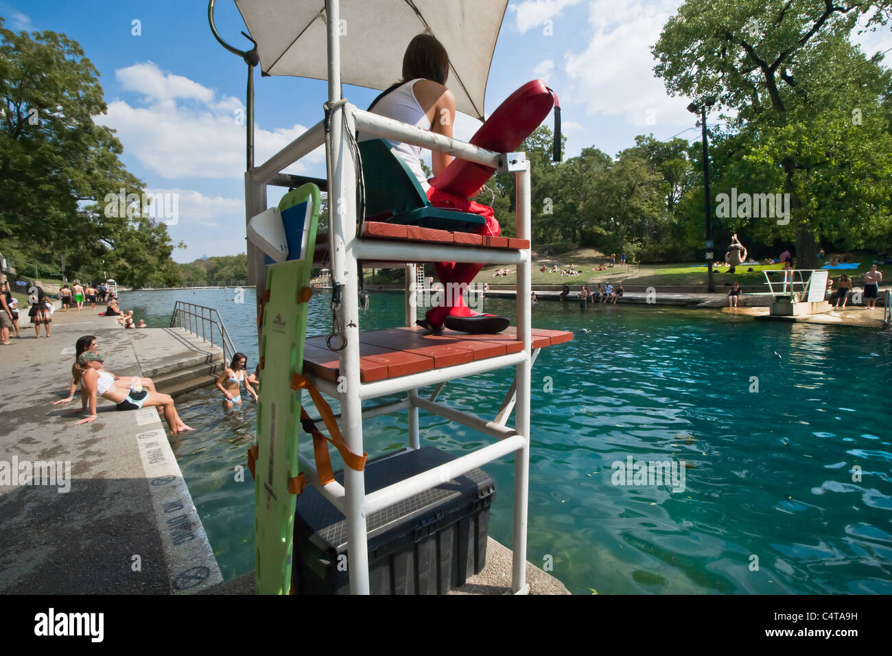 Barton Springs Pool - Austin, Texas Foto de stock