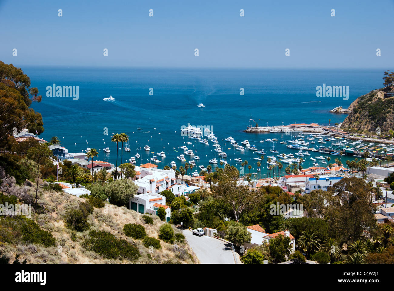 El Catalina Island Harbour Foto de stock