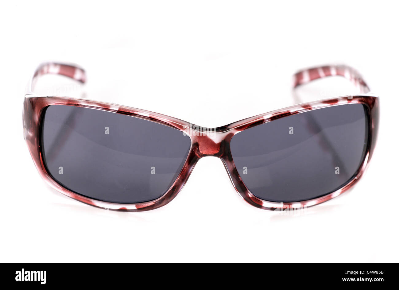 Womens gafas de sol aislado sobre fondo blanco. Foto de stock