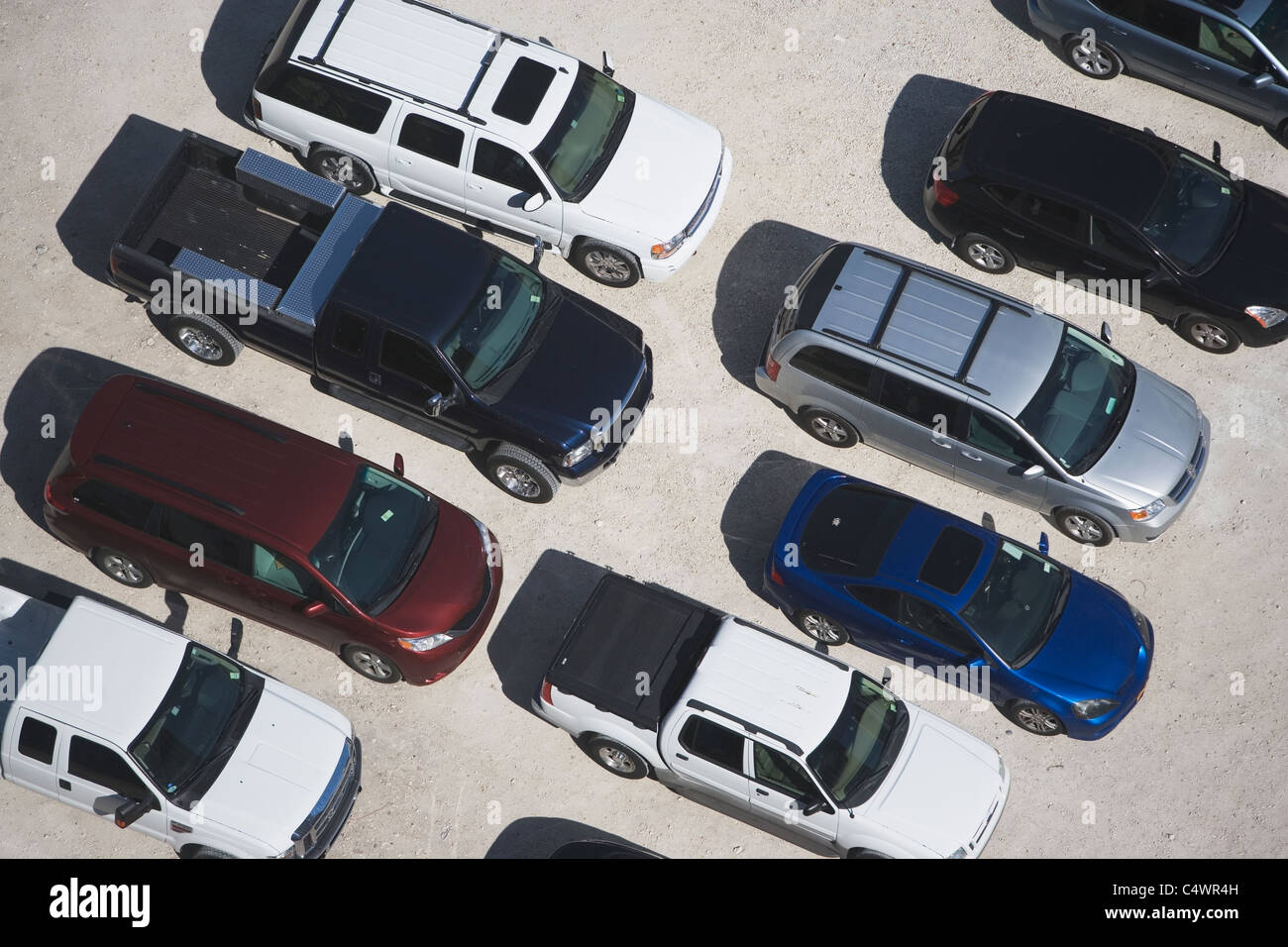 Estados Unidos, Florida, Miami vista aérea de aparcamiento Foto de stock