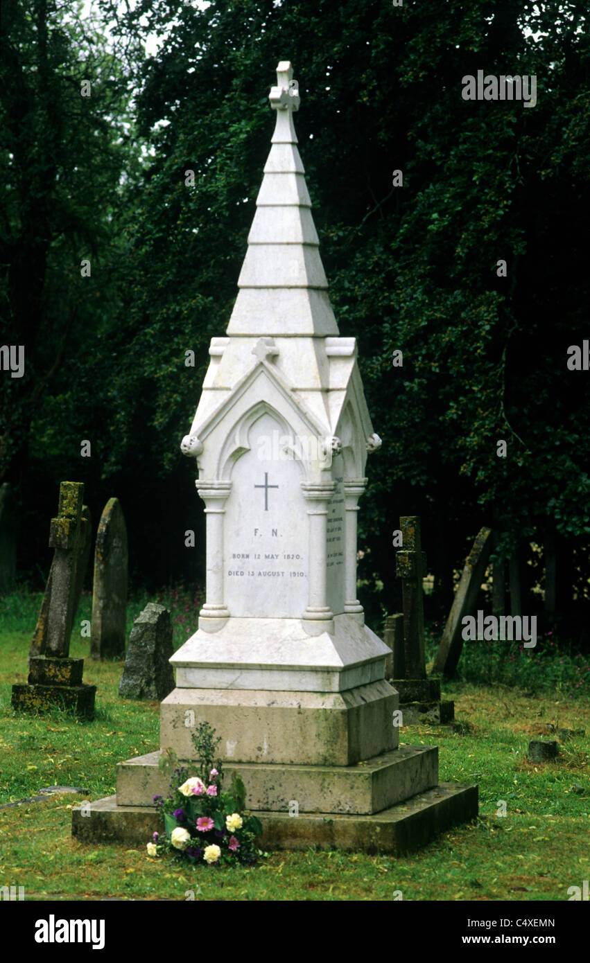 East Wellow, Hampshire. De Florence Nightingale y su familia cementerio monumentos monumento Inglaterra Inglés grave Foto de stock