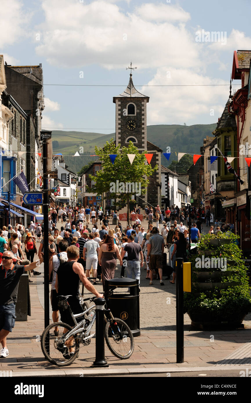 El centro de la ciudad de Keswick Foto de stock