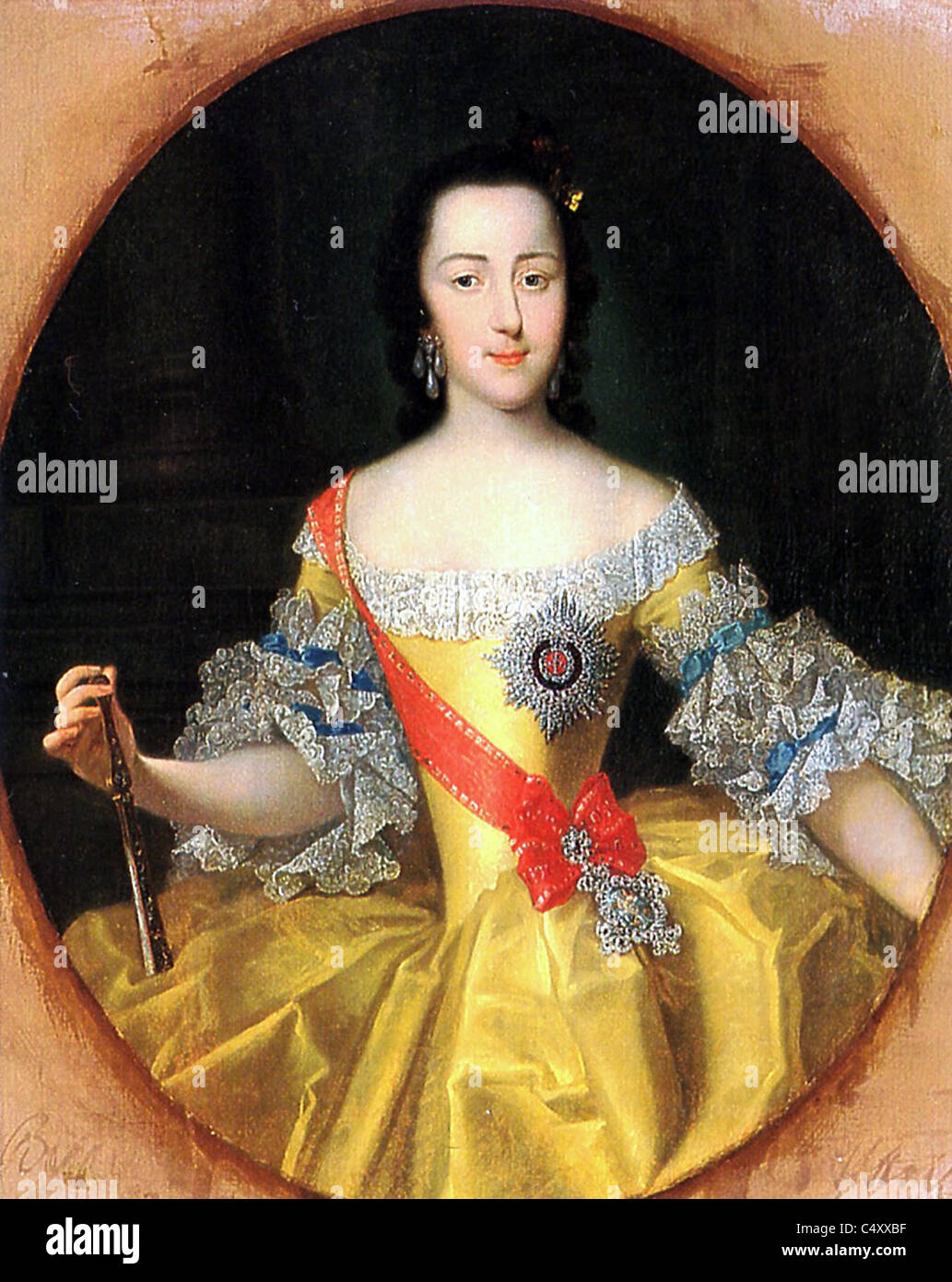 La Gran Duquesa Ekaterina Alexeevna (más tarde emperatriz Catalina II de Rusia/Catalina la Grande) Foto de stock