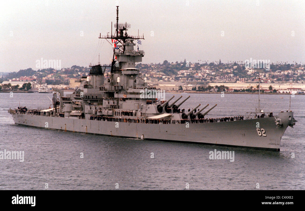 El acorazado USS New Jersey Foto de stock