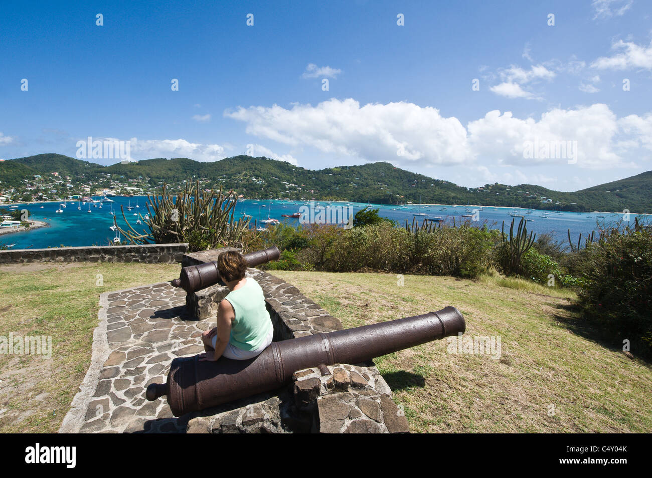 Fort Hamilton, Port Elizabeth Bequia, San Vicente y las Granadinas. (SR.) Foto de stock