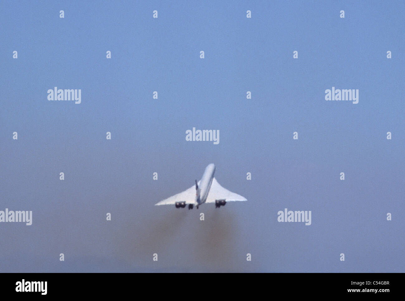 Concorde jet despegando en el aeropuerto internacional de Río de Janeiro, Brasil. Los aviones de Air France. Foto de stock