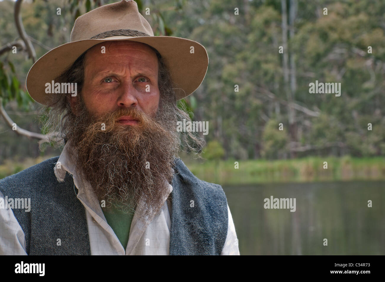Un hombre bush australiano. Foto de stock