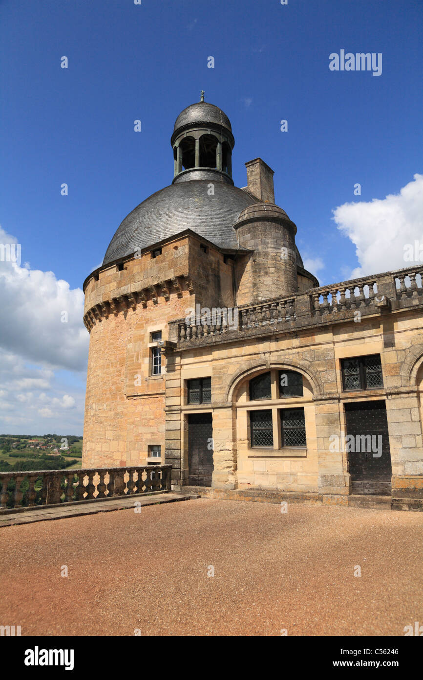 Palacio renacentista de Hautefort Dordogne Aquitania Francia Foto de stock