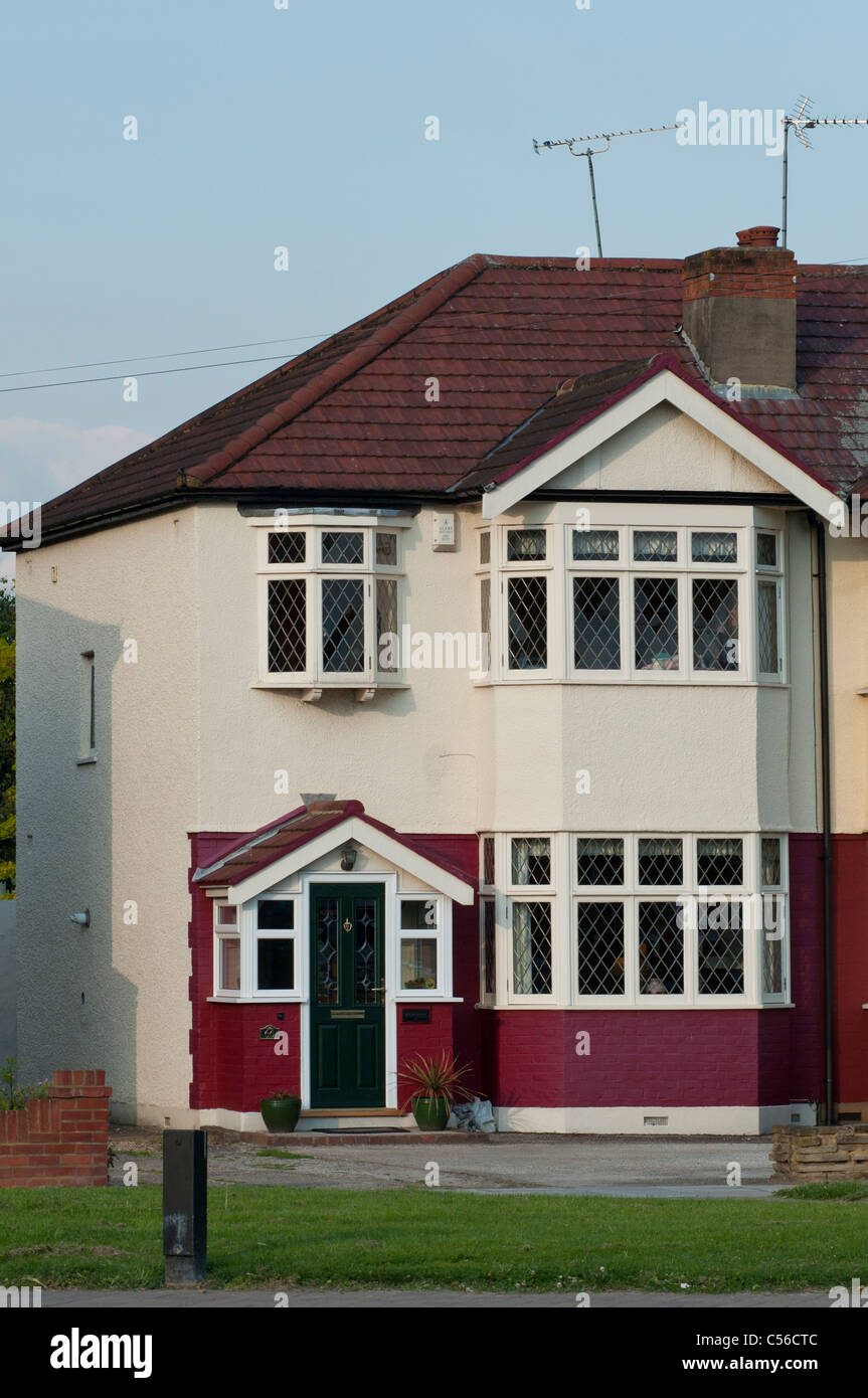 Casa adosada en el London Borough de Enfield. UK Foto de stock