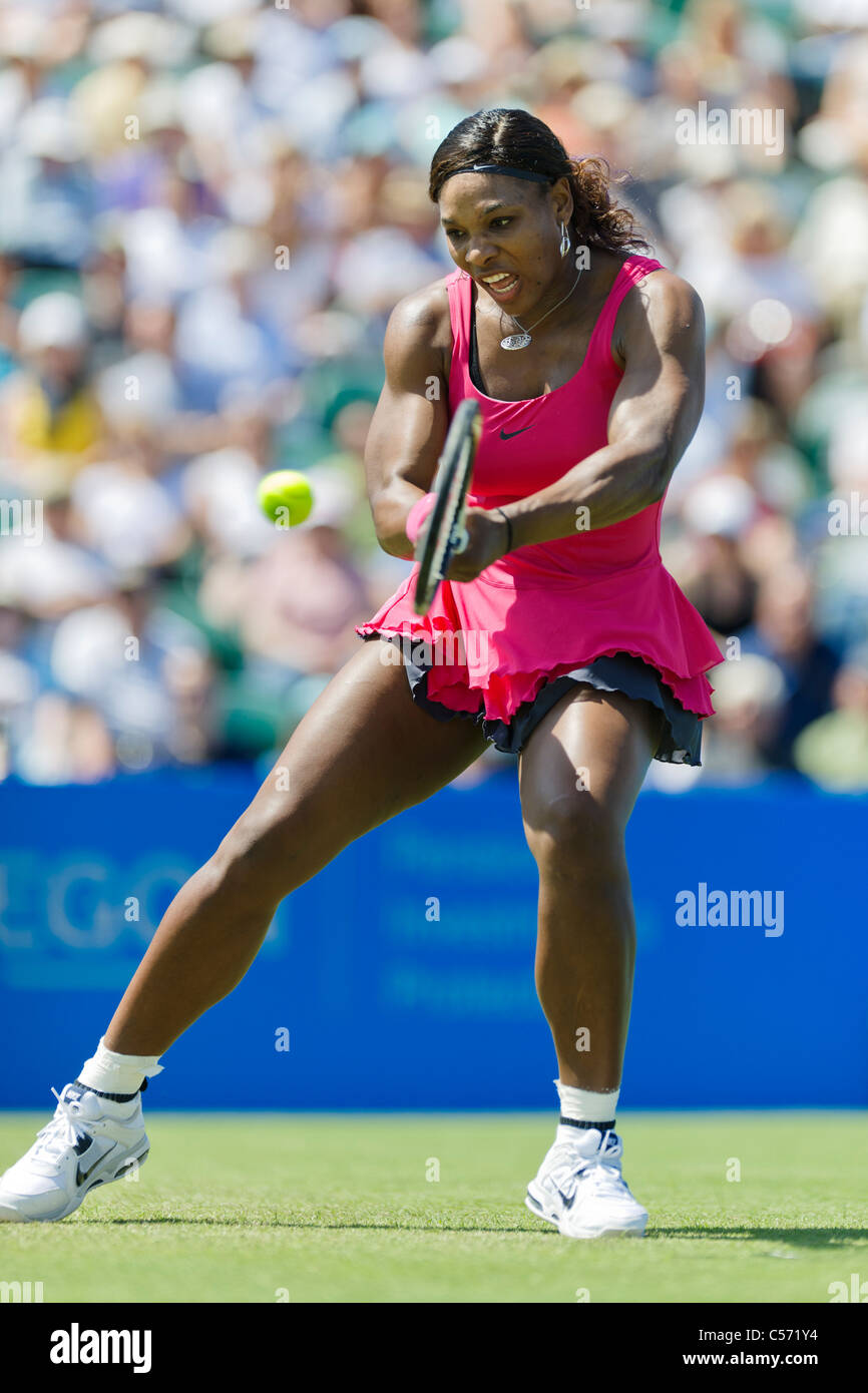 Aegon torneo internacional de tenis 2011, Eastbourne, East Sussex. Serena Williams de Estados Unidos. Foto de stock