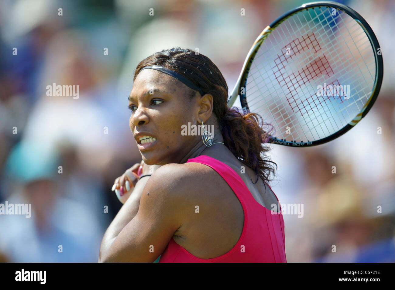 Aegon torneo internacional de tenis 2011, Eastbourne, East Sussex. Serena Williams de Estados Unidos. Foto de stock