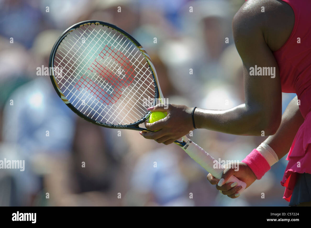 Aegon torneo internacional de tenis 2011, Eastbourne, East Sussex. Serena Williams de Estados Unidos. Foto de stock