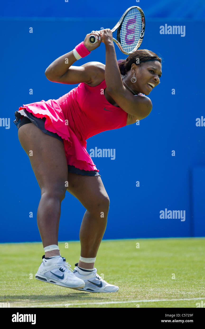 Aegon torneo internacional de tenis 2011, Eastbourne, East Sussex. Serena Williams de Estados Unidos. Foto de stock