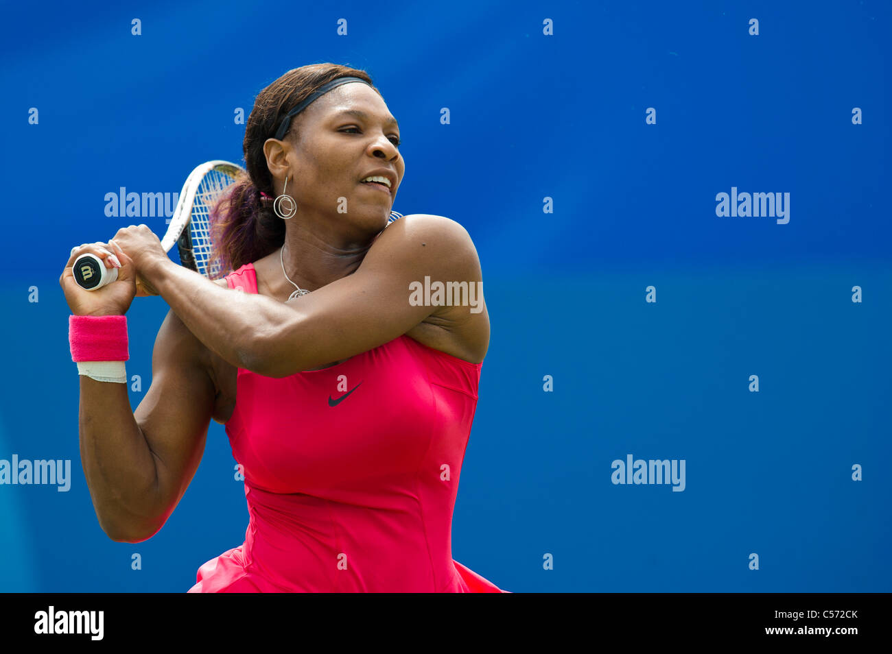 Aegon torneo internacional de tenis 2011, Eastbourne, East Sussex. Serena Williams de Estados Unidos. Foto de stock