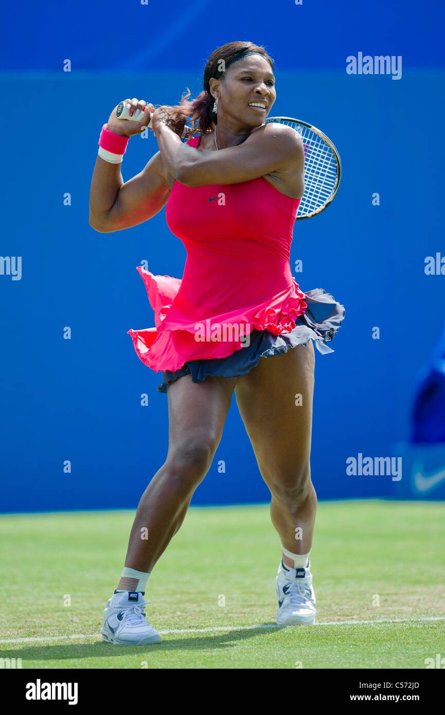 Aegon torneo internacional de tenis 2011, Eastbourne, East Sussex. Serena Williams de Estados Unidos. Foto de stock