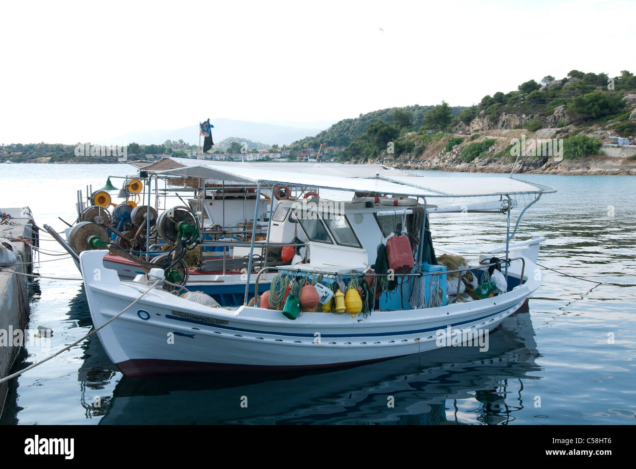 Pueblo pesquero griego Foto de stock