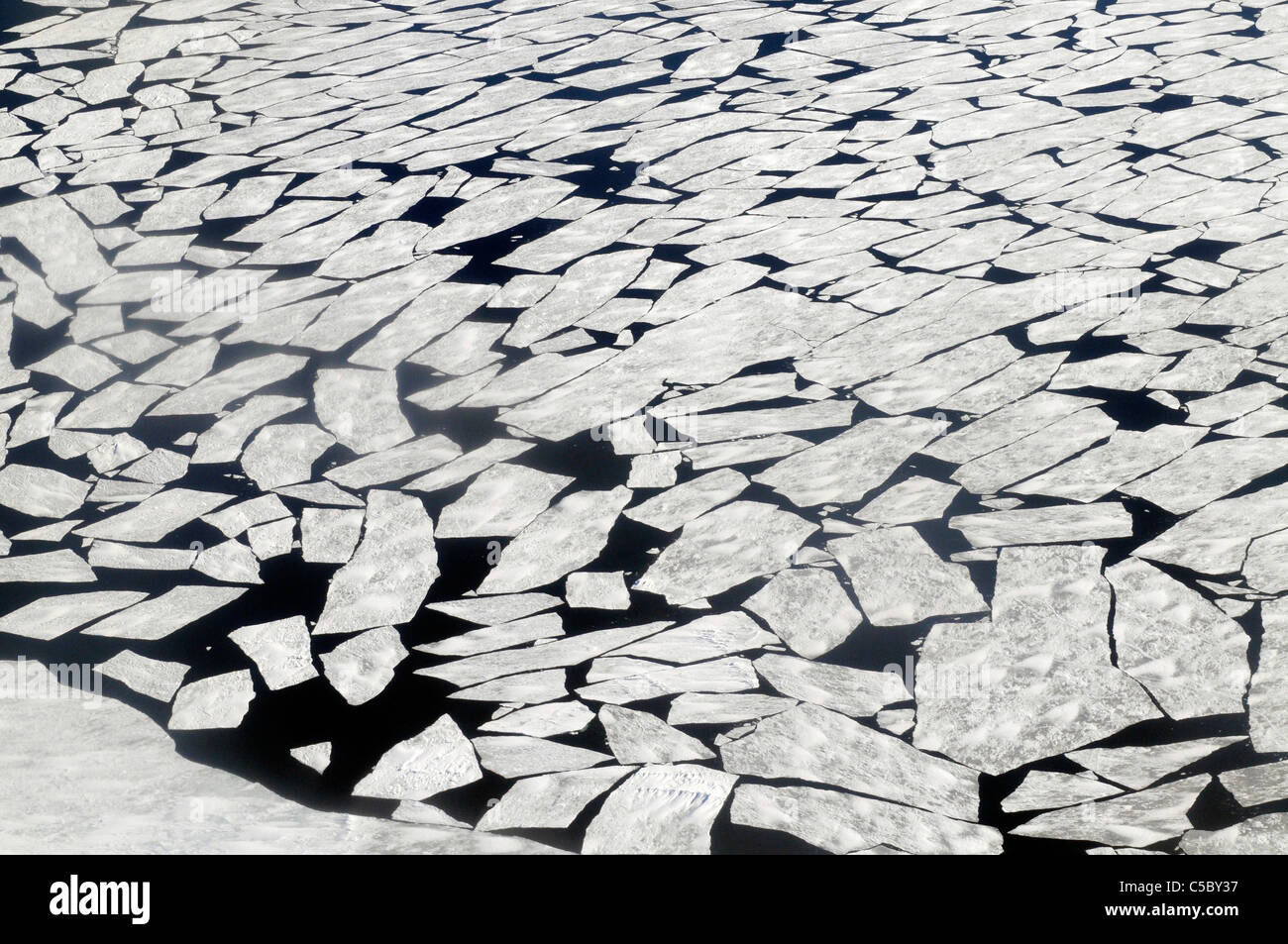 La Ruptura del hielo del mar en la Bahía Terra Nova La Antártida Foto de stock