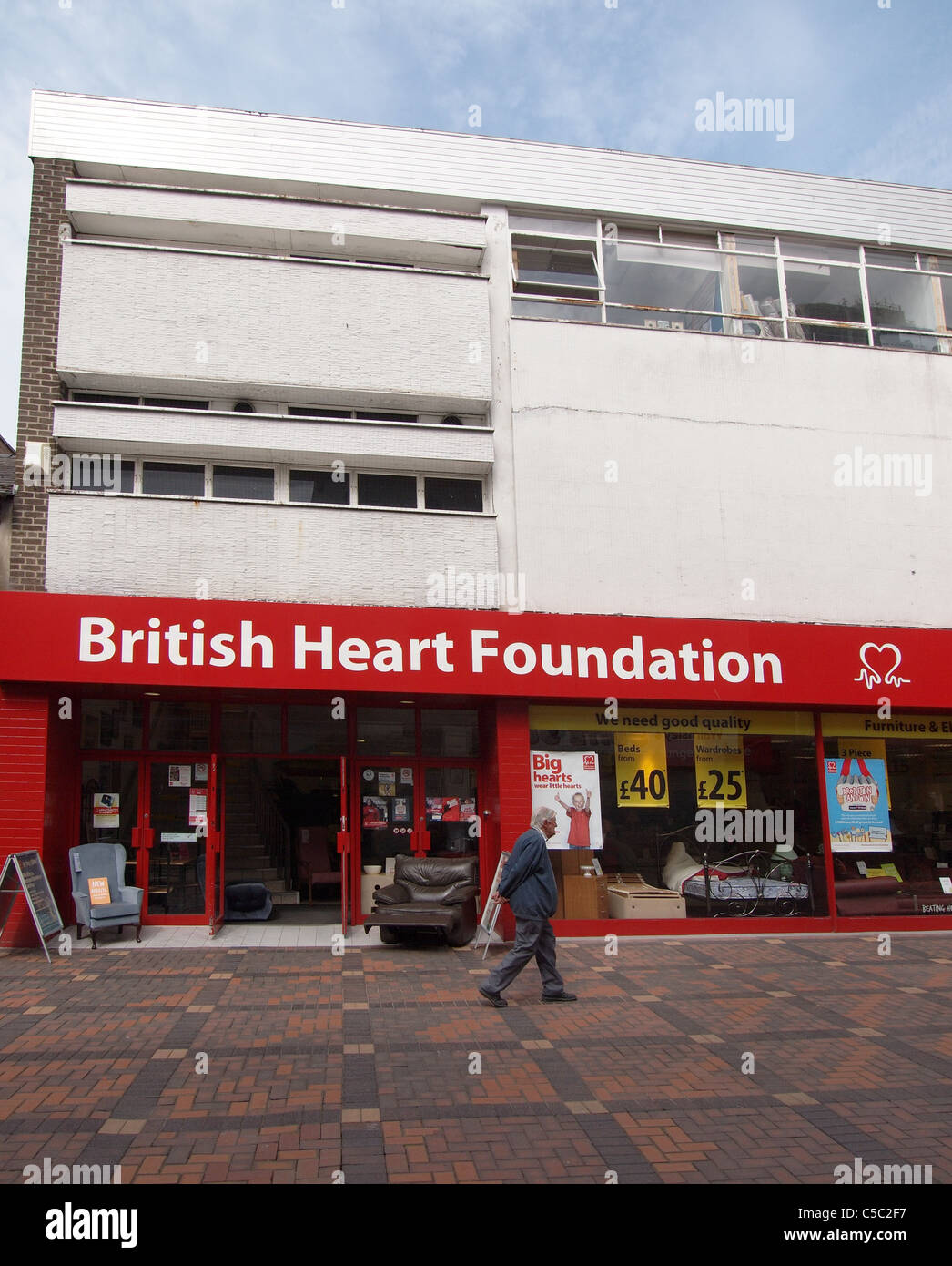 British Heart Foundation tienda benéfica Swindon Foto de stock