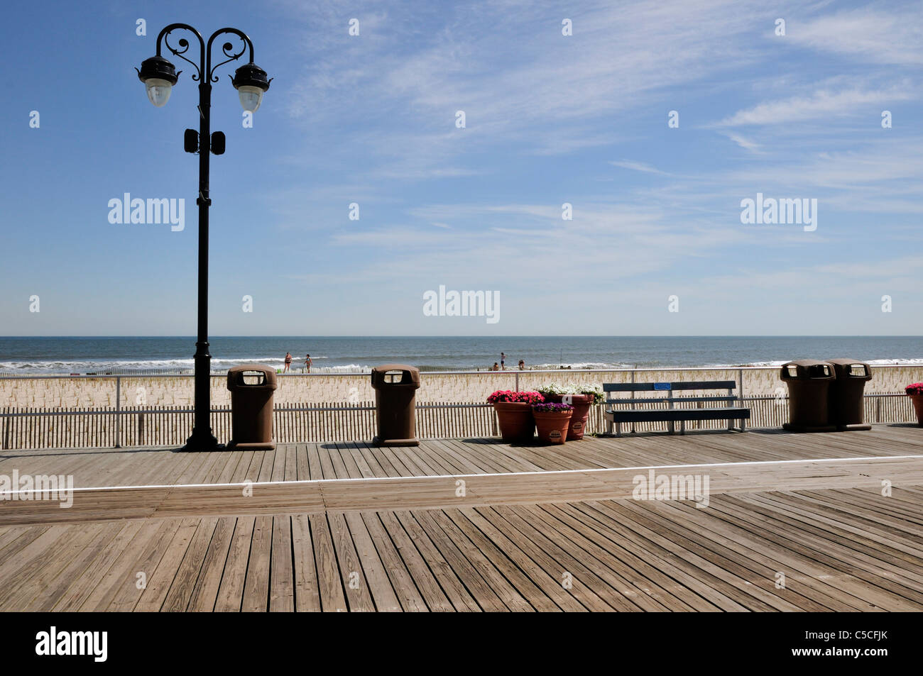 El Boardwalk en Ocean City, New Jersey Foto de stock