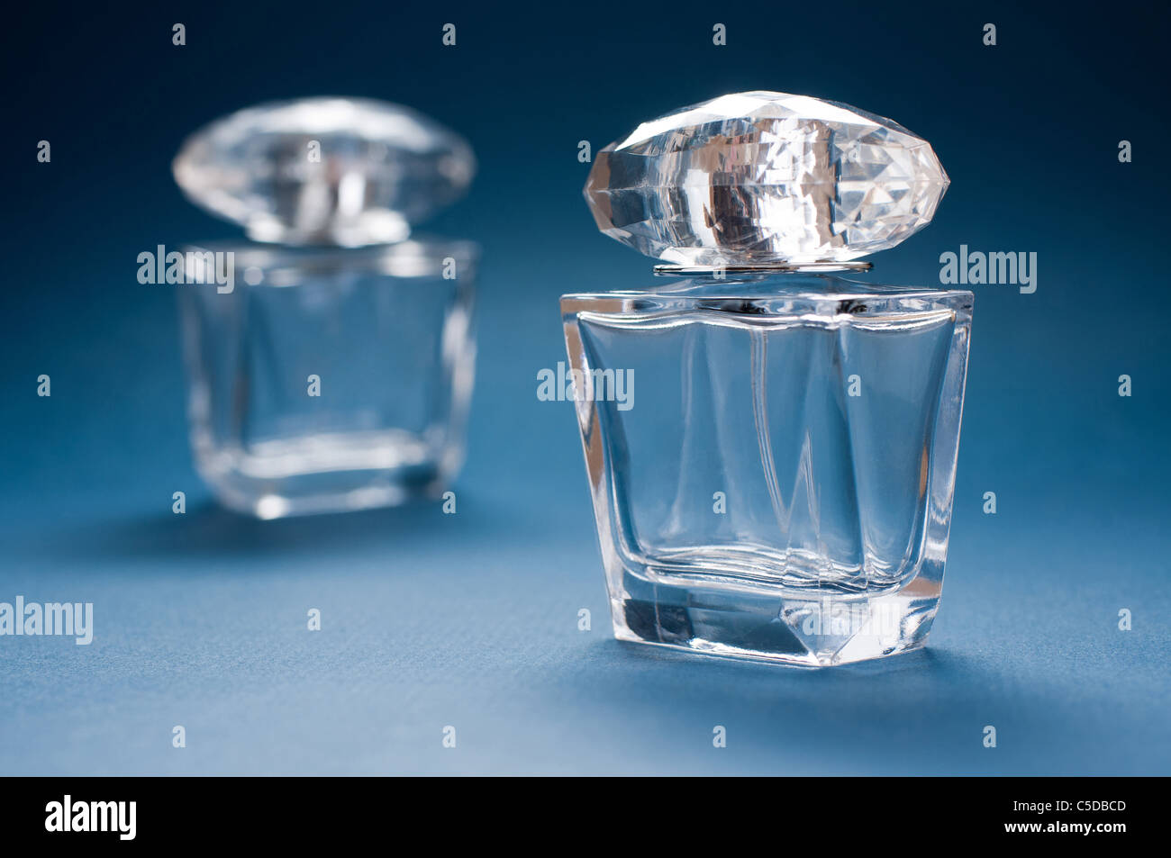 Frascos de fragancia, dos elementos de cristal transparente, mini