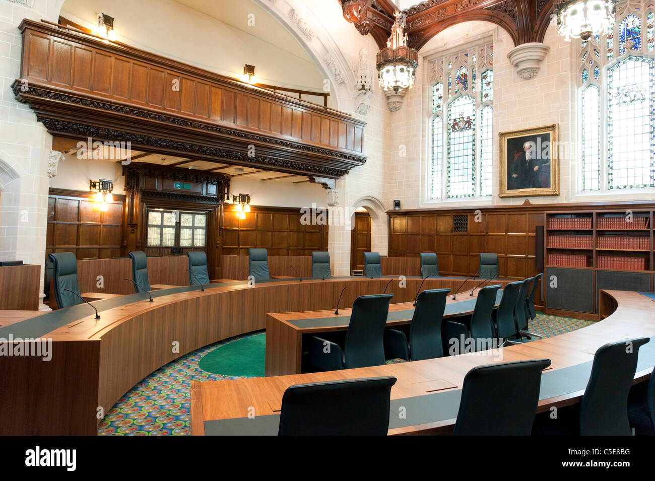 La sala 1 del Tribunal Supremo del Reino Unido, Londres, Reino Unido. Foto de stock