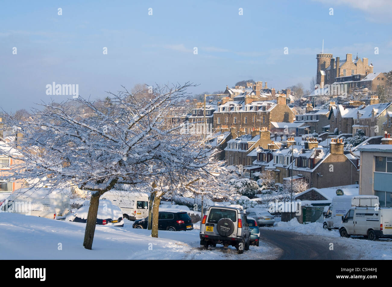 Ciudad Selkirk en nieve profunda Foto de stock