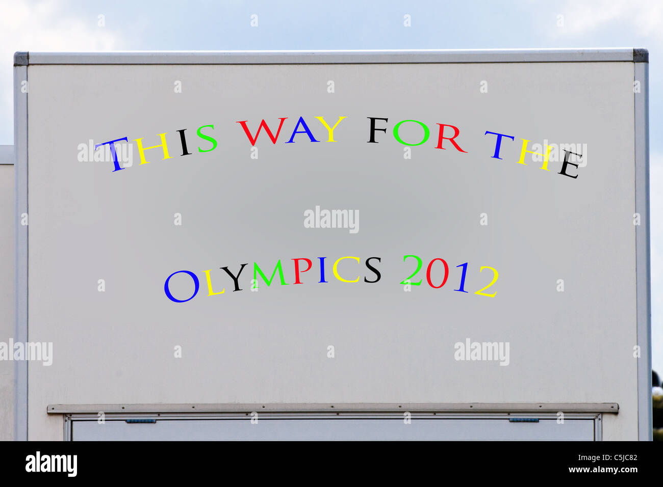 Letrero, de esta forma para los Juegos Olímpicos de 2012 Foto de stock