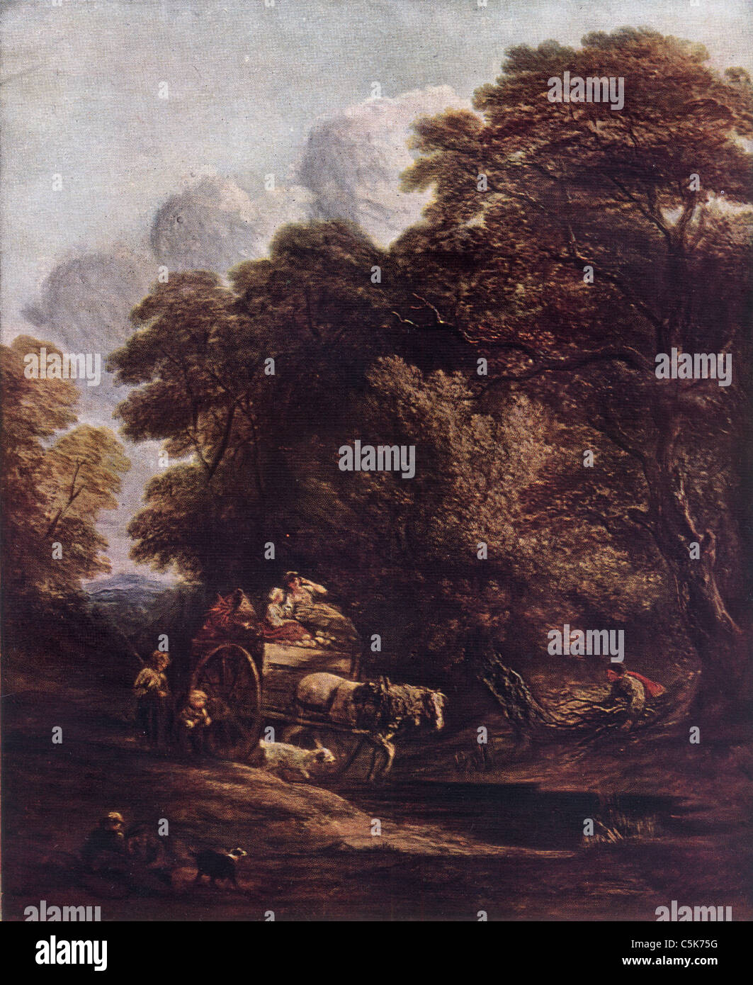 Pintura de Thomas Gainsborough; "El mercado Cesta'; Escuela de Inglés; Óleo sobre lienzo Foto de stock