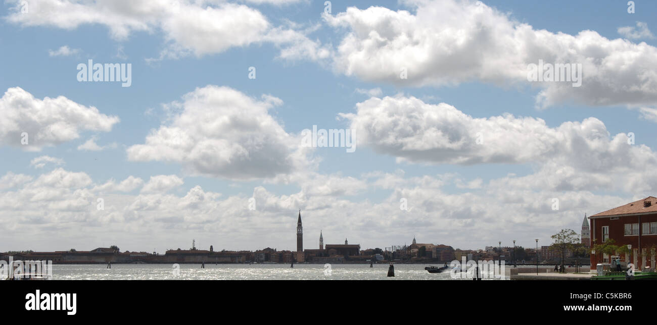 Italia. Venecia. Panorama y la Laguna Veneciana. Foto de stock