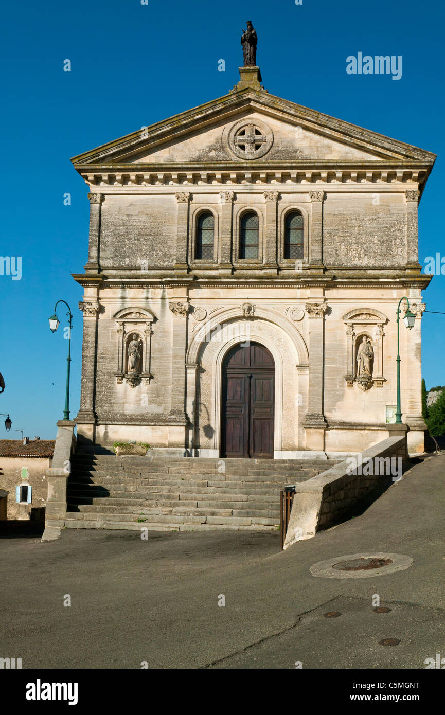 Iglesia de Corconne, Gard, Languedoc-Rosellón, Francia Foto de stock