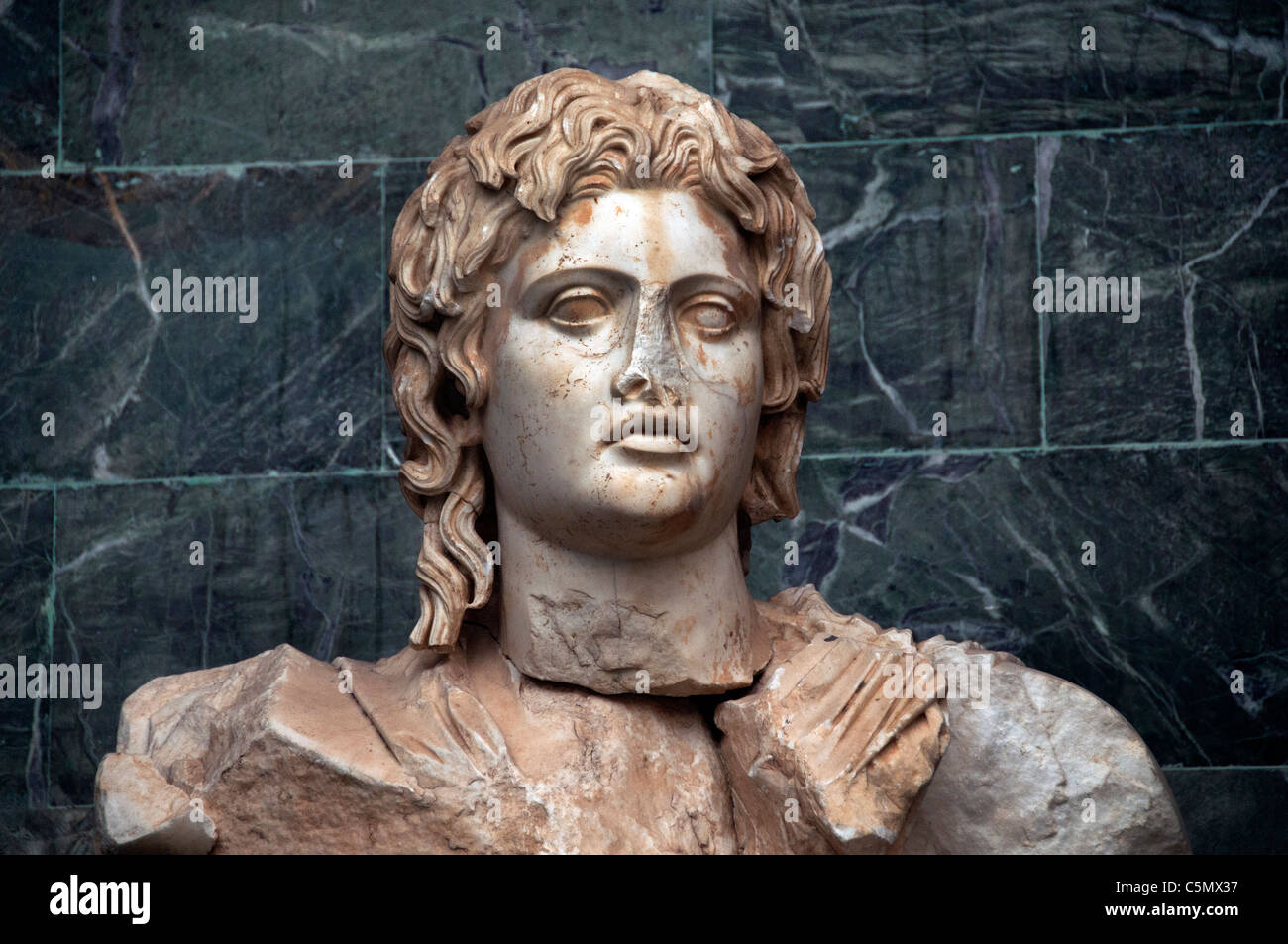 Alejandro Magno, el Griego encontró en Perge Turquía 2 ciento AD Foto de stock