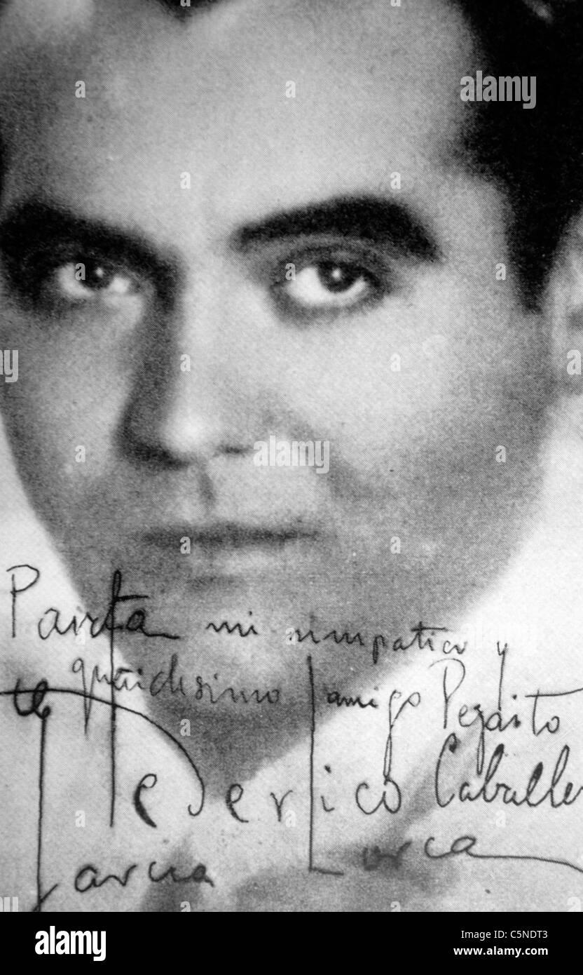 Federico García Lorca, 1898-1936, retrato, Fuente vaqueros, España Foto de stock