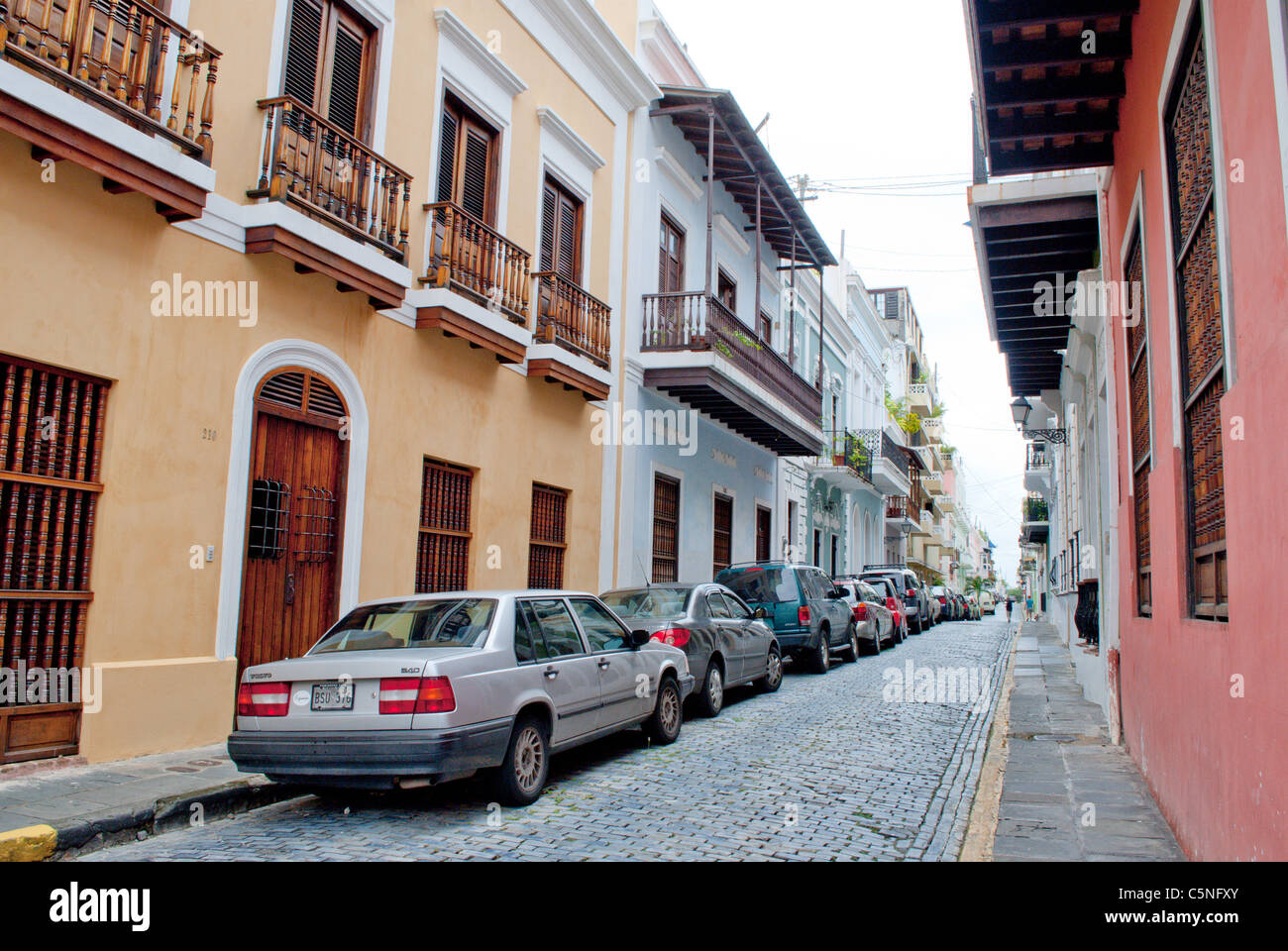 Calle del Viejo San Juan. Foto de stock