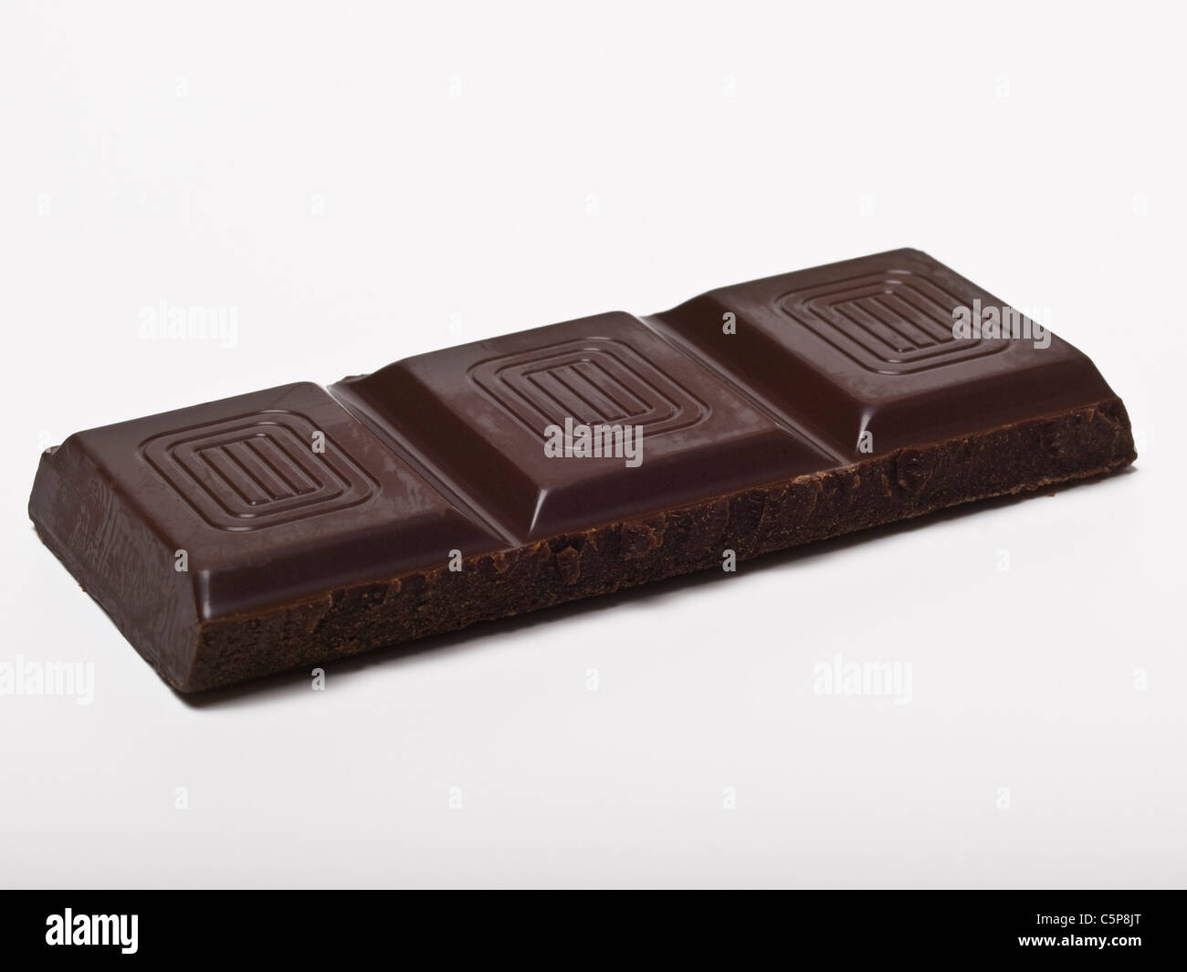 Von einem Riegel Detailphoto Bitterschokolade | Detalle foto de una barra de chocolate oscuro Foto de stock