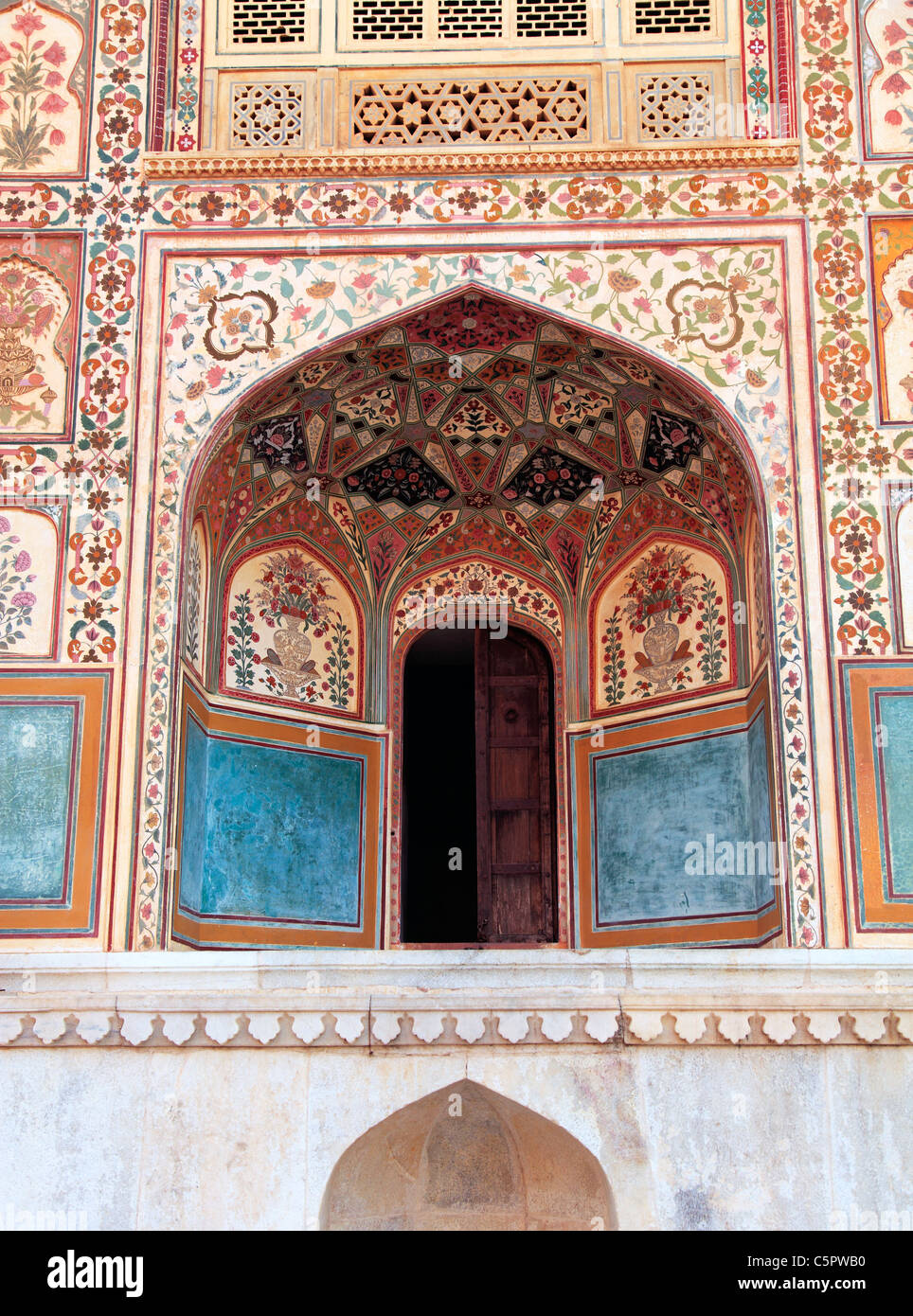Ganesh Pol, Fuerte Amber, Jaipur, Rajasthan, India Foto de stock