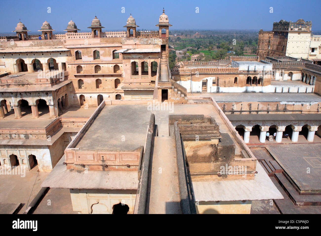 Ram Raja palace (finales del siglo XVI), Orchha, estado de Madhya Pradesh, India Foto de stock