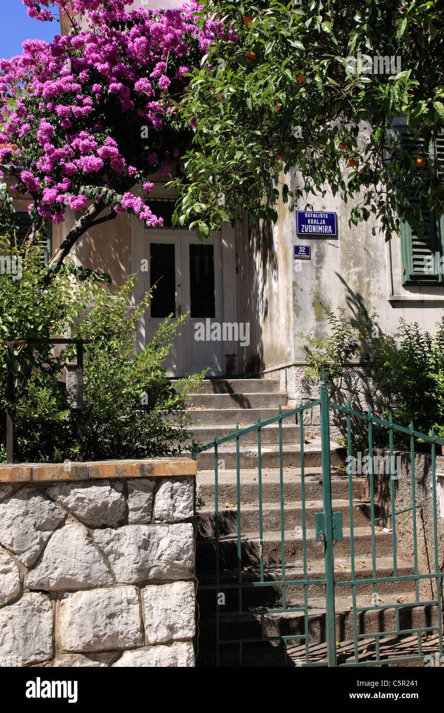 Una villa en Lapad, en Dubrovnik, Croacia Foto de stock