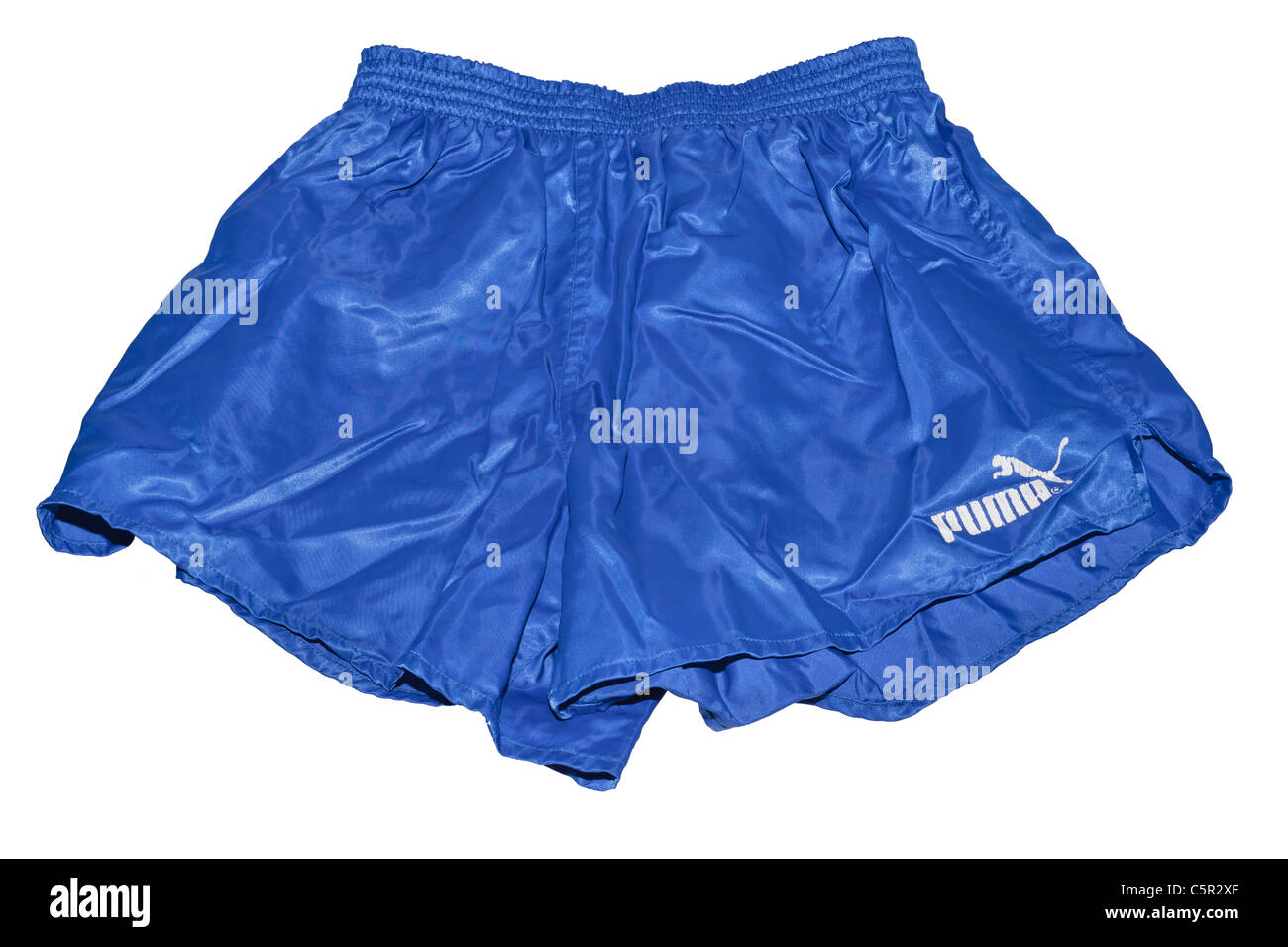 Un par de Puma fútbol nylon vintage sportswear pantalones cortos. Foto de stock