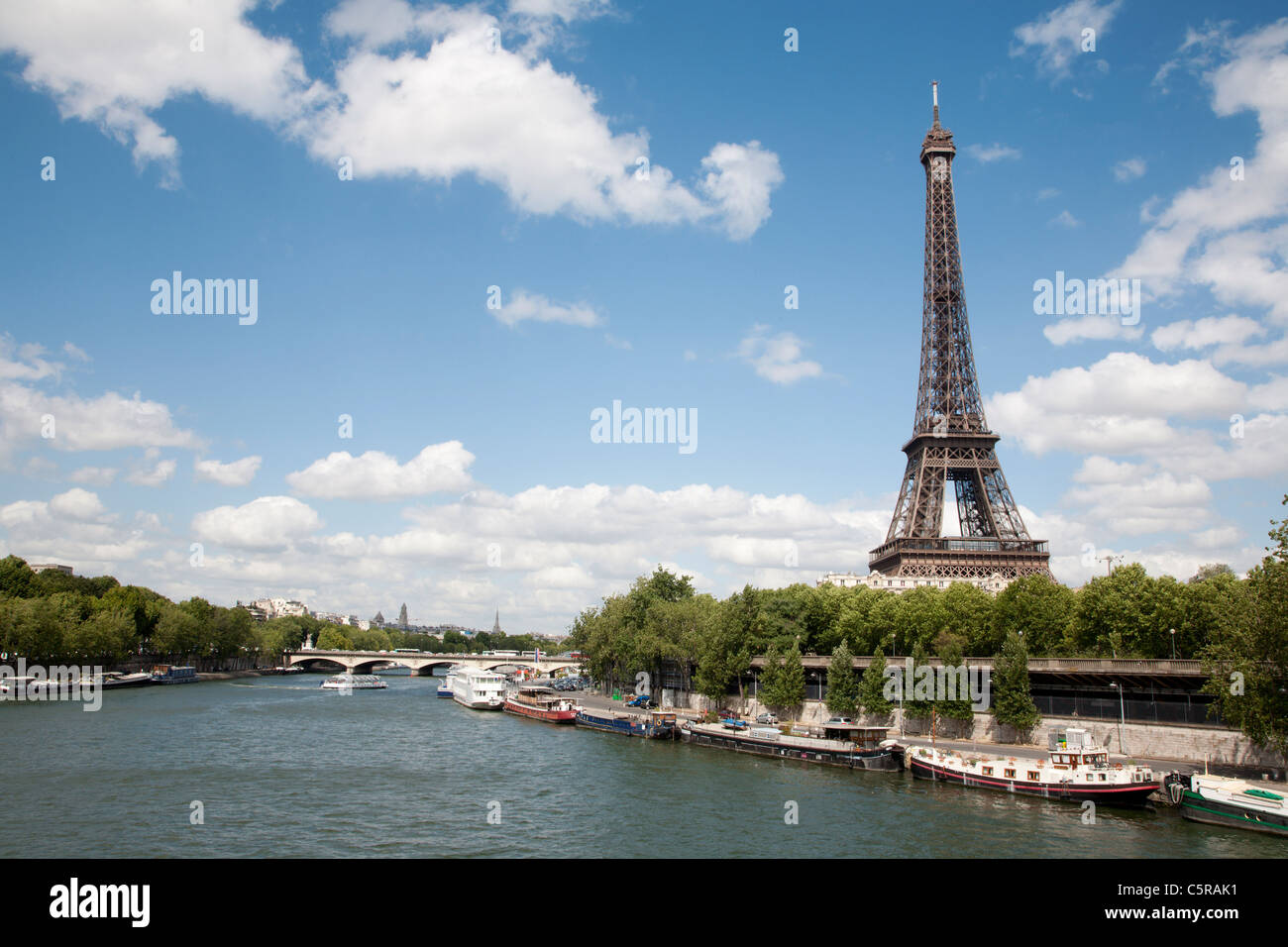 París - La torre Eiffel de Riverside Foto de stock
