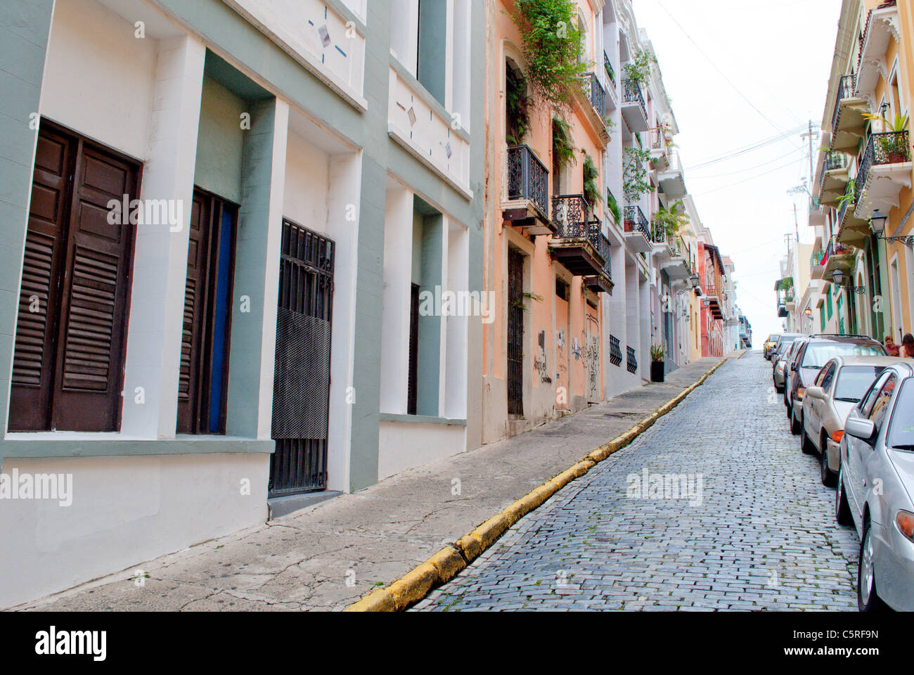 Calle del Viejo San Juan. Foto de stock