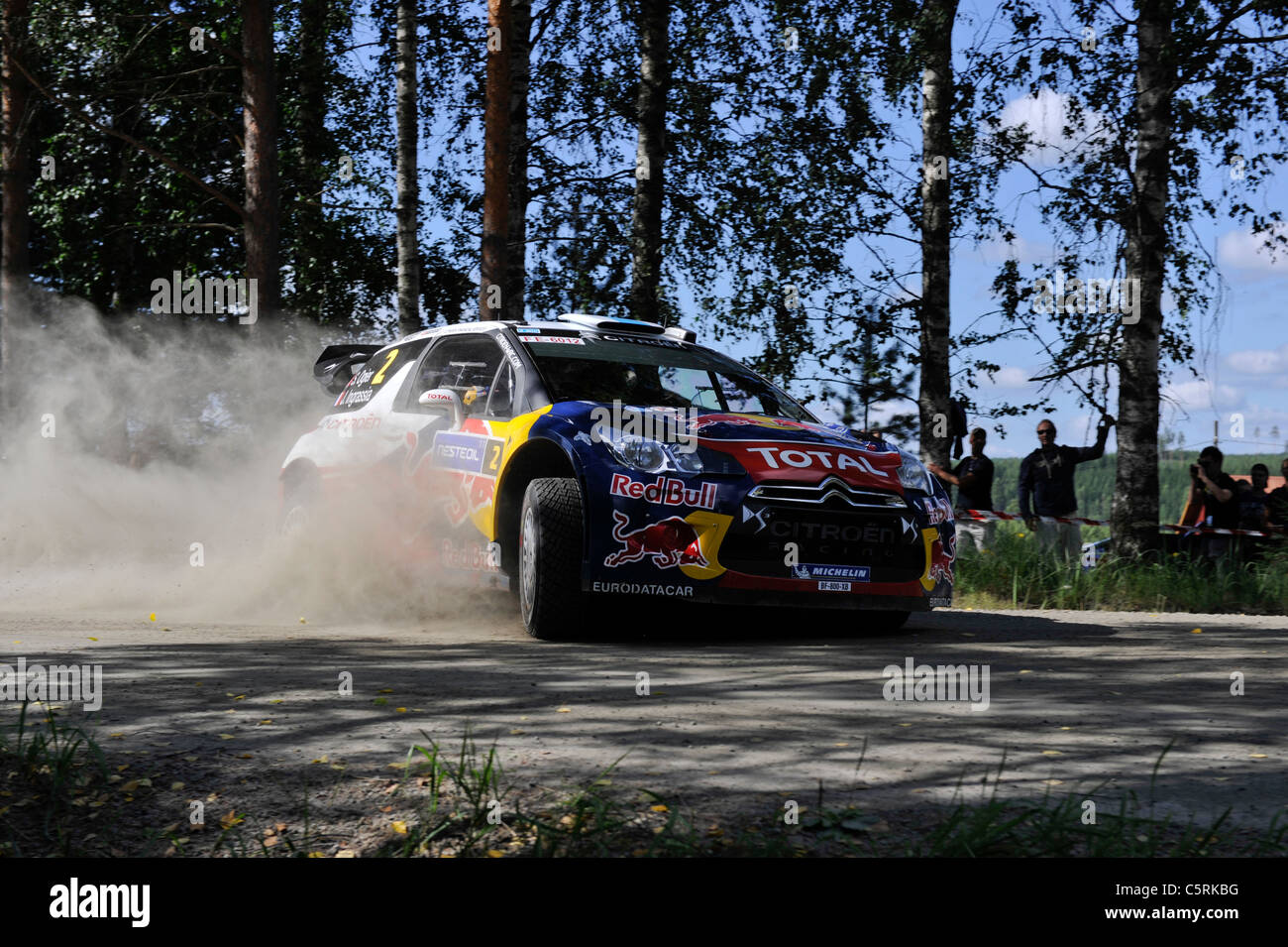 El Rallye de Finlandia Jukojärvi SS15, el FIA World Rally Championship (WRC) Foto de stock