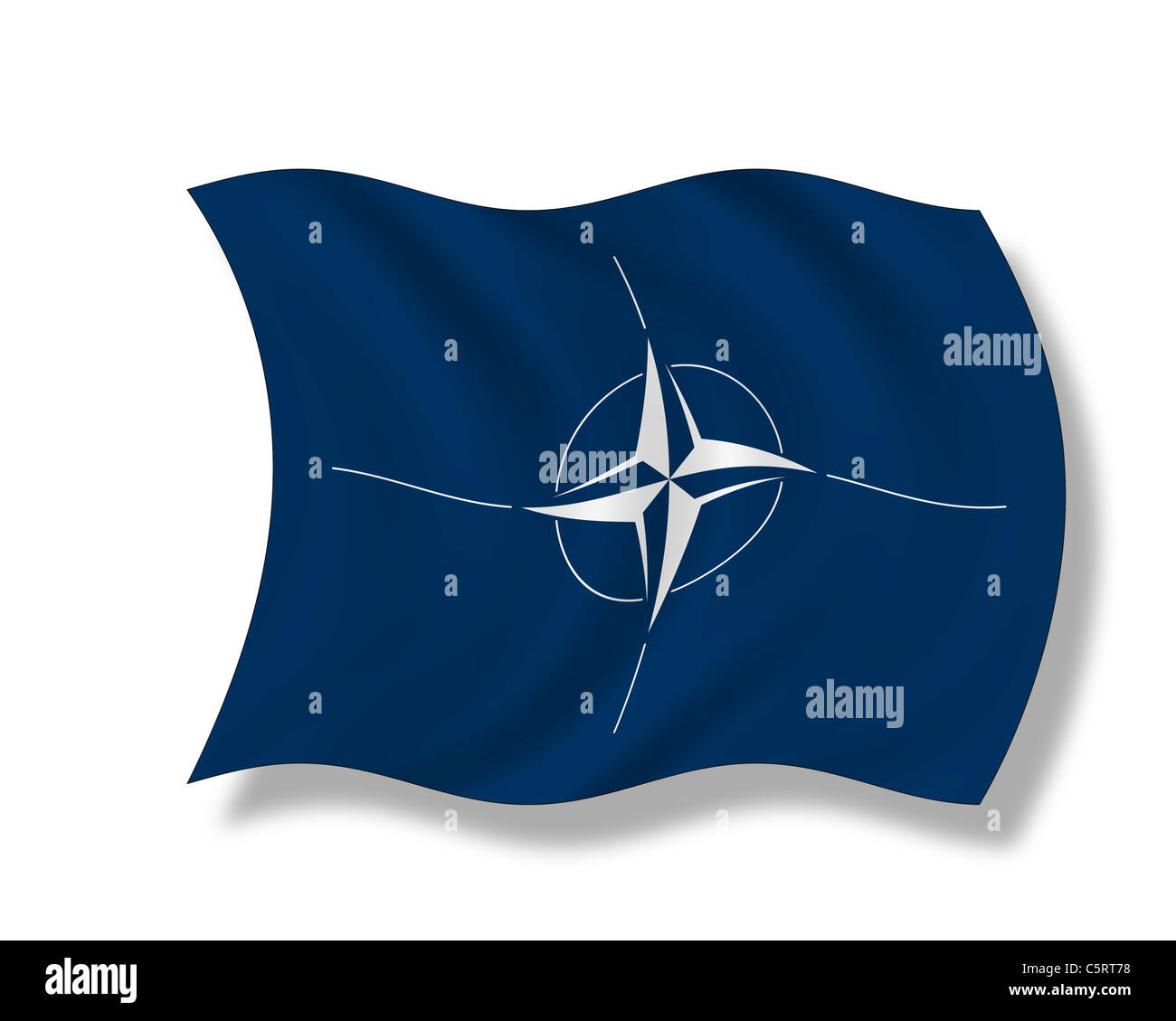 Ilustración, bandera, la Organización del Tratado del Atlántico Norte Foto de stock
