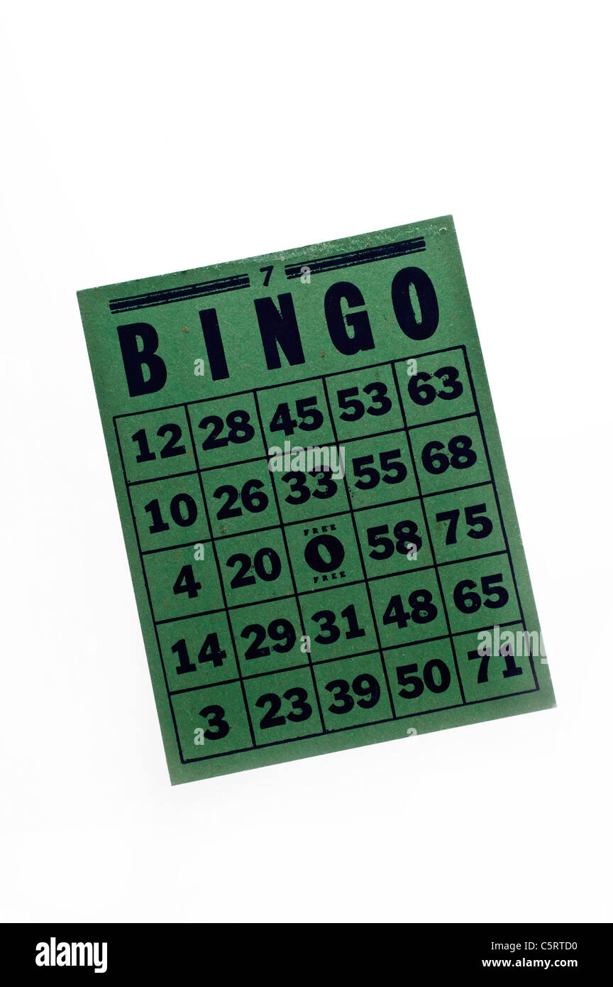 Cartones de bingo vintage Foto de stock