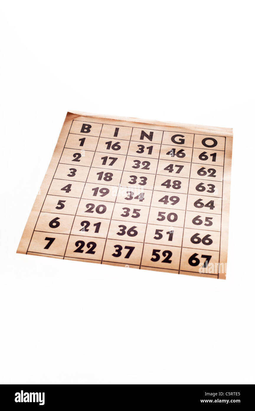 Cartones de bingo vintage Foto de stock