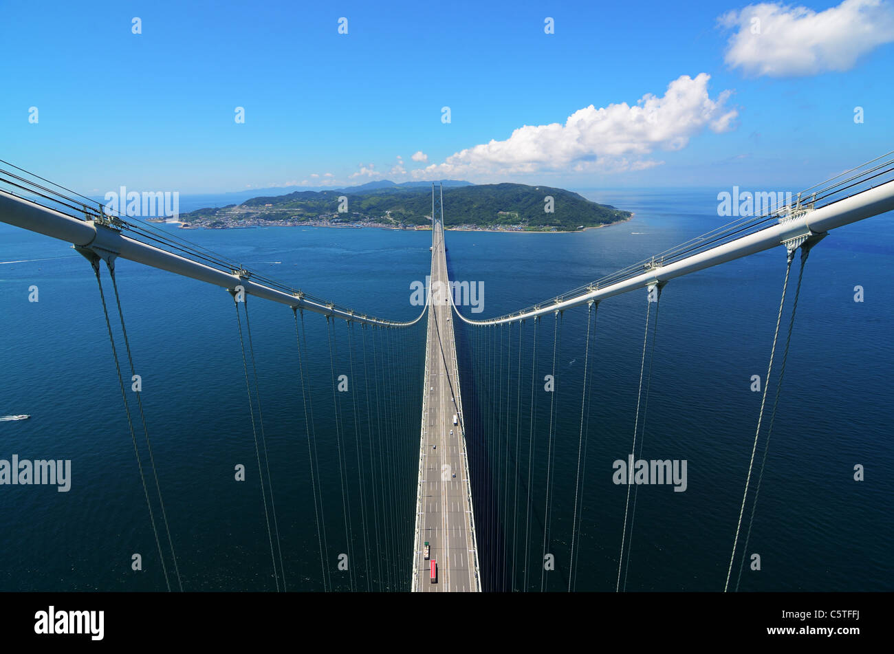 Kobe, Japón desde el puente. Foto de stock