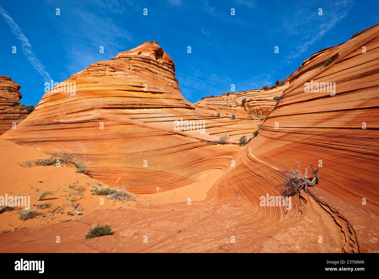 Estados Unidos, Utah, al sur de Coyote Buttes, Paria Canyon, formaciones rocosas Foto de stock