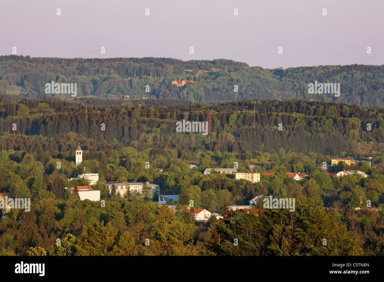 Alemania, la Alta Baviera, Geretsried, vista del castillo eurasburg Foto de stock
