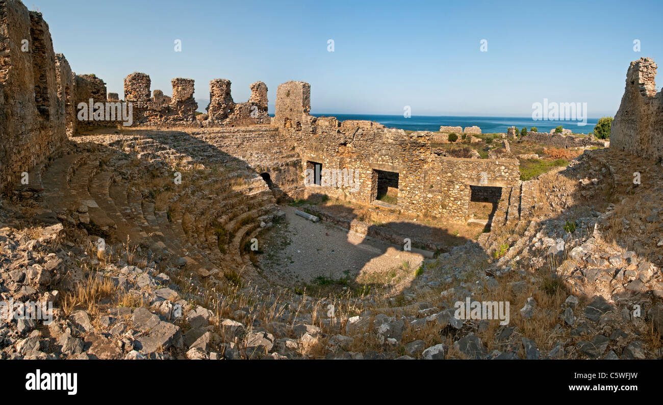 Anemurium provincia romana de Cilicia áspera Turquía Anamur Turquía Foto de stock
